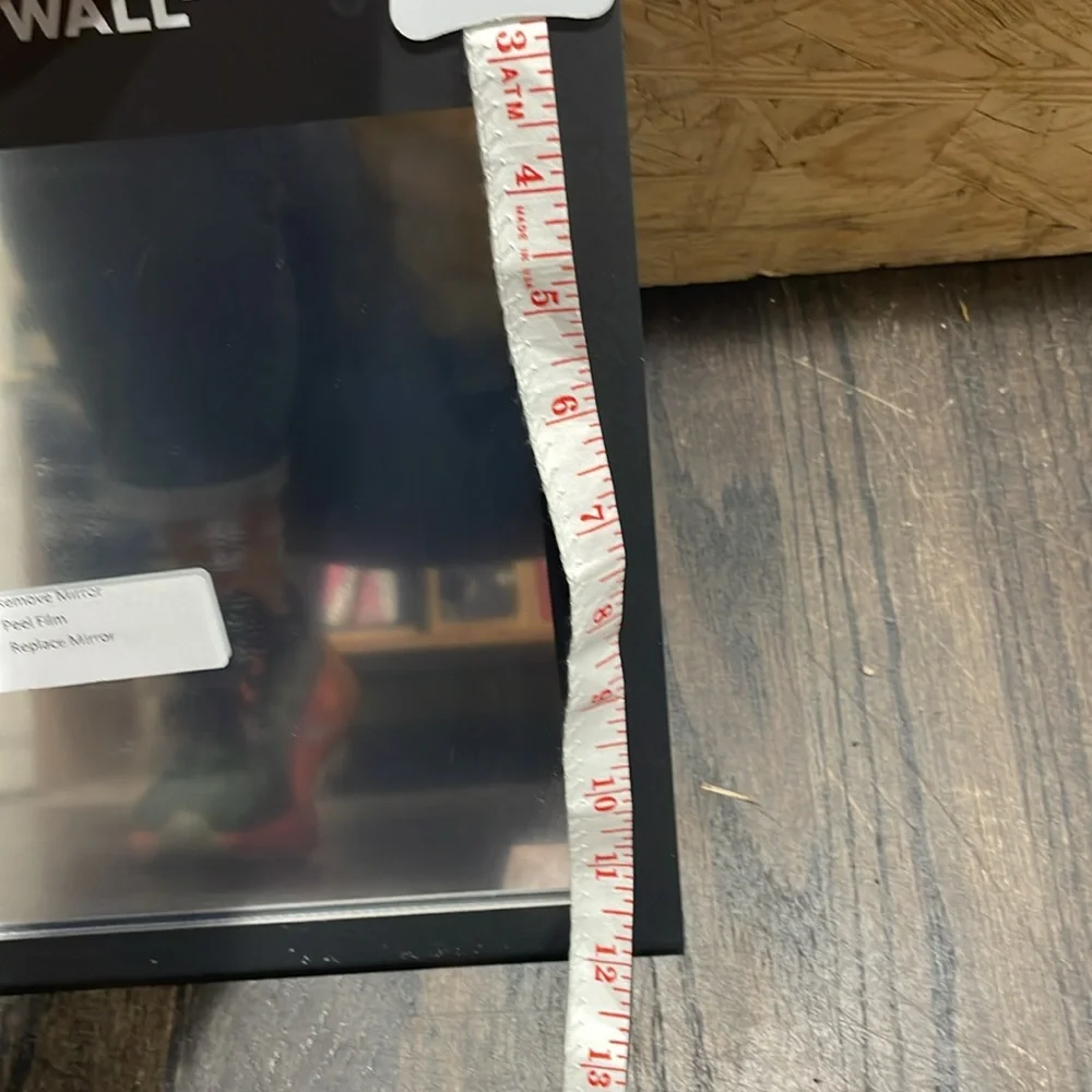 Brand new black metal Vans floor or counter mirror. 10”W/12”H.